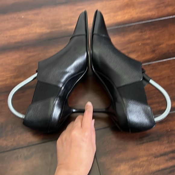 Narciso Rodriguez Leather Booties Shoes Pointed Toe sz 40 Quiet Luxury Old MOney - Picture 6 of 13